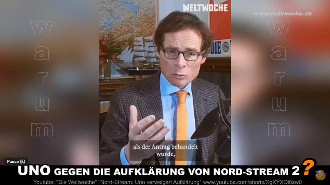 Video Cover - Unglaublich: UNO Sicherheitsrat stimmt gegen Aufklärung von Nord-Stream 2